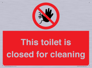 This toilet is closed for cleaning